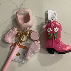 BATH & BODY WORKS Cowgirl Multi Use and Pink Boot Pocket Bac Holders New